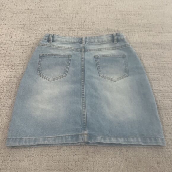 Reserved Brand Denim Women’s Distressed Skirt Size US Small (4) - Picture 10 of 12